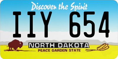 ND license plate IIY654