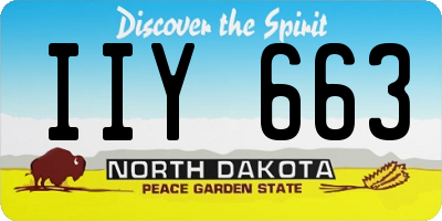 ND license plate IIY663