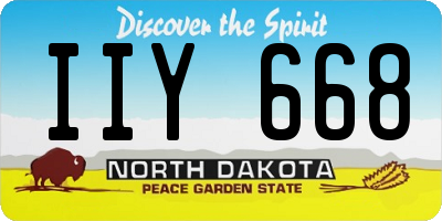 ND license plate IIY668
