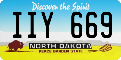 ND license plate IIY669