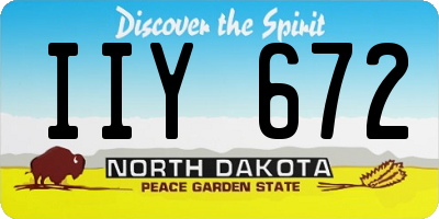 ND license plate IIY672