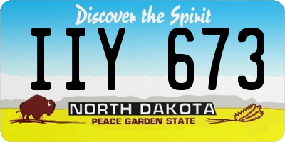 ND license plate IIY673