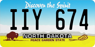 ND license plate IIY674