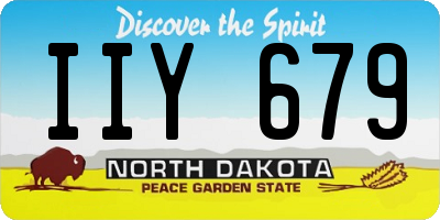 ND license plate IIY679