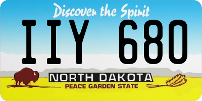 ND license plate IIY680