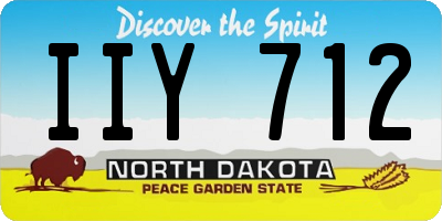 ND license plate IIY712
