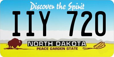 ND license plate IIY720