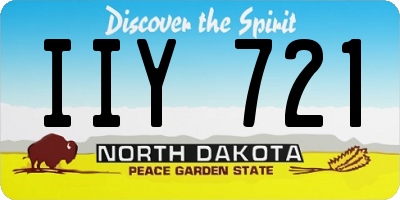 ND license plate IIY721
