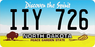 ND license plate IIY726