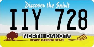 ND license plate IIY728