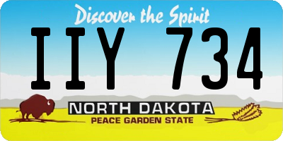 ND license plate IIY734