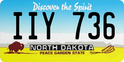 ND license plate IIY736