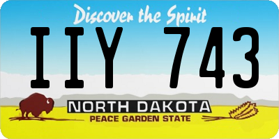 ND license plate IIY743