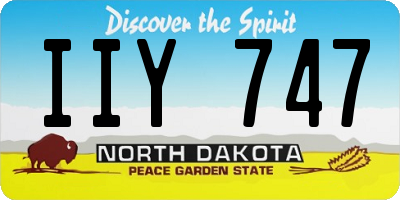 ND license plate IIY747