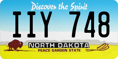 ND license plate IIY748