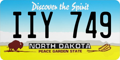ND license plate IIY749