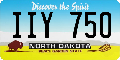 ND license plate IIY750