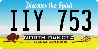 ND license plate IIY753