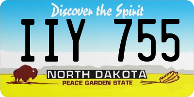 ND license plate IIY755
