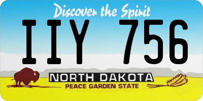 ND license plate IIY756