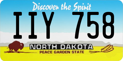 ND license plate IIY758
