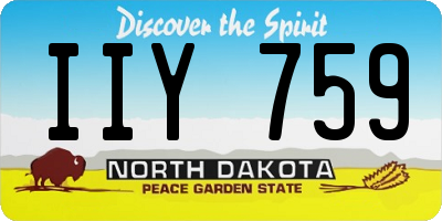 ND license plate IIY759