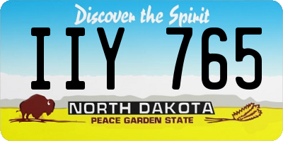 ND license plate IIY765