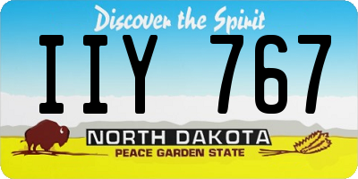 ND license plate IIY767