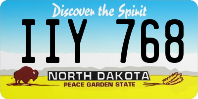 ND license plate IIY768