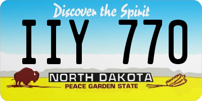 ND license plate IIY770