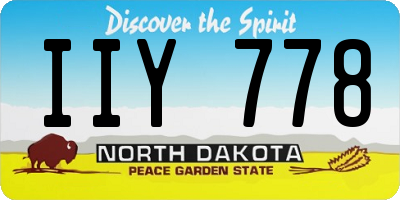 ND license plate IIY778