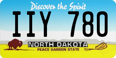 ND license plate IIY780