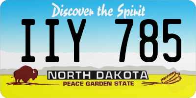 ND license plate IIY785