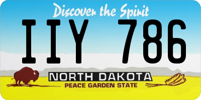 ND license plate IIY786