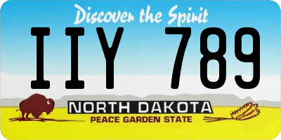 ND license plate IIY789