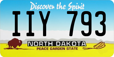 ND license plate IIY793