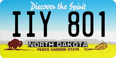 ND license plate IIY801