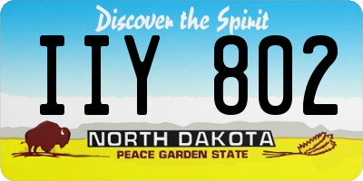 ND license plate IIY802