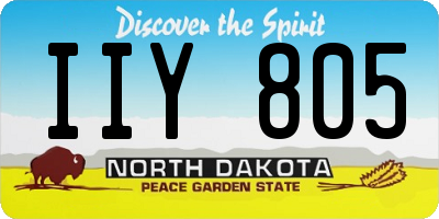 ND license plate IIY805