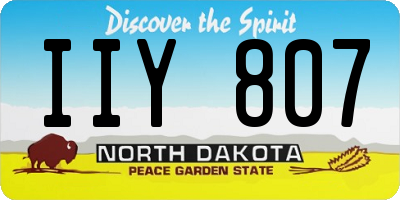 ND license plate IIY807
