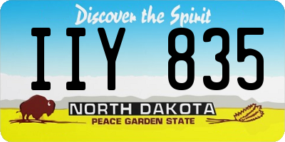 ND license plate IIY835