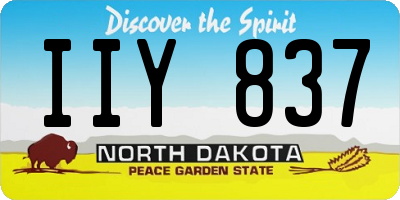 ND license plate IIY837