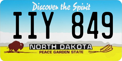 ND license plate IIY849