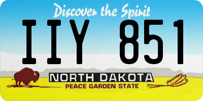 ND license plate IIY851