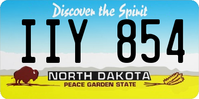 ND license plate IIY854