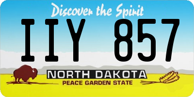 ND license plate IIY857