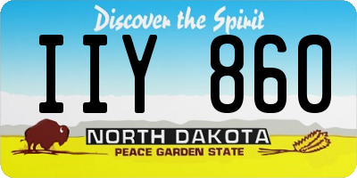 ND license plate IIY860