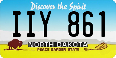 ND license plate IIY861