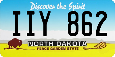 ND license plate IIY862