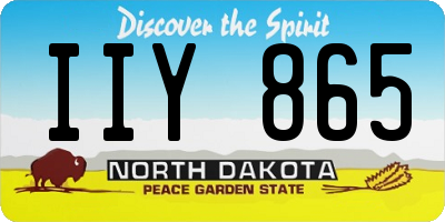ND license plate IIY865